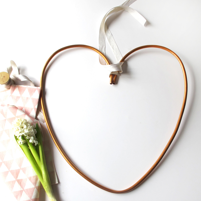 Copper Heart Wreath DIY