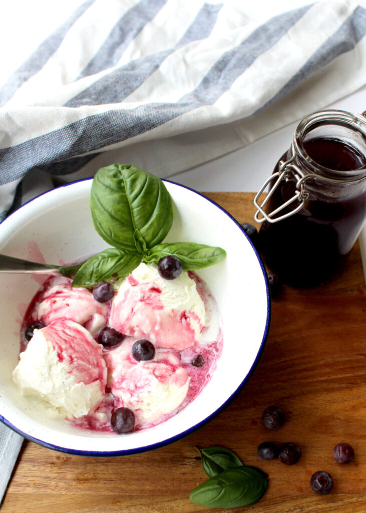 How to Make Blueberry Basil Simple Syrup