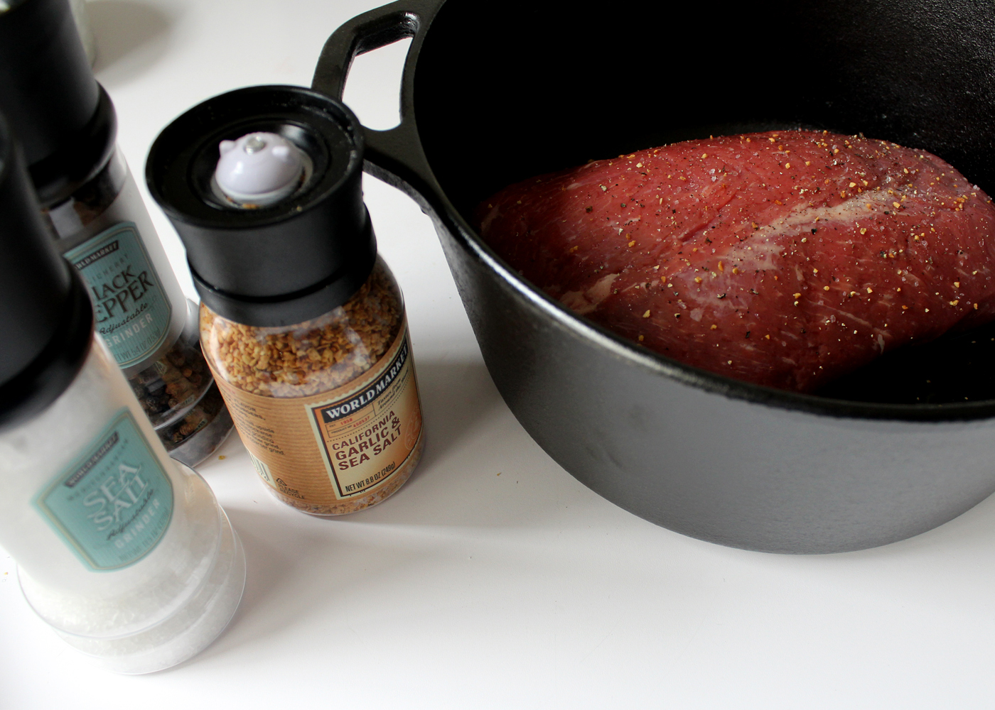 seasonthebeefroastwithsalt2Cpepper2Candgarlicformat1500w | Tag and Tibby Seasoned chuck roast before going in oven
