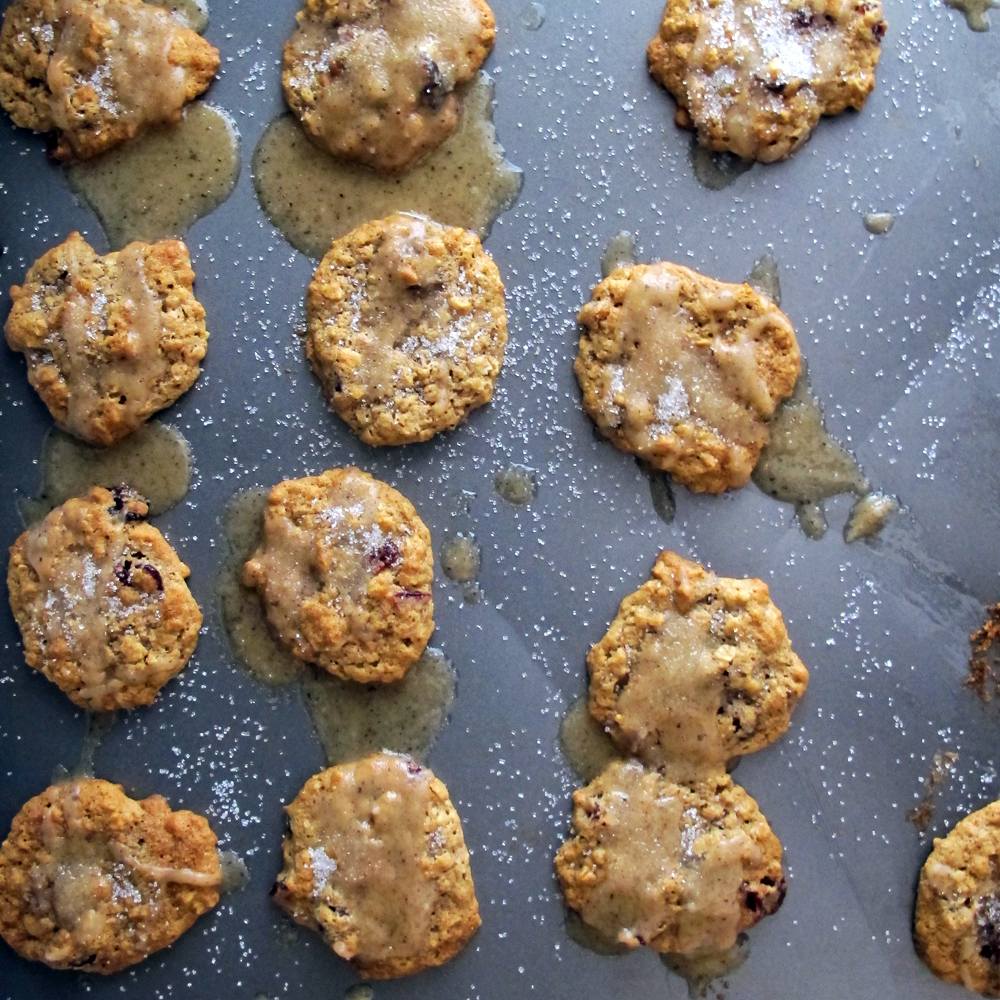 spiced oatmeal cookies with brown butter icing recipe