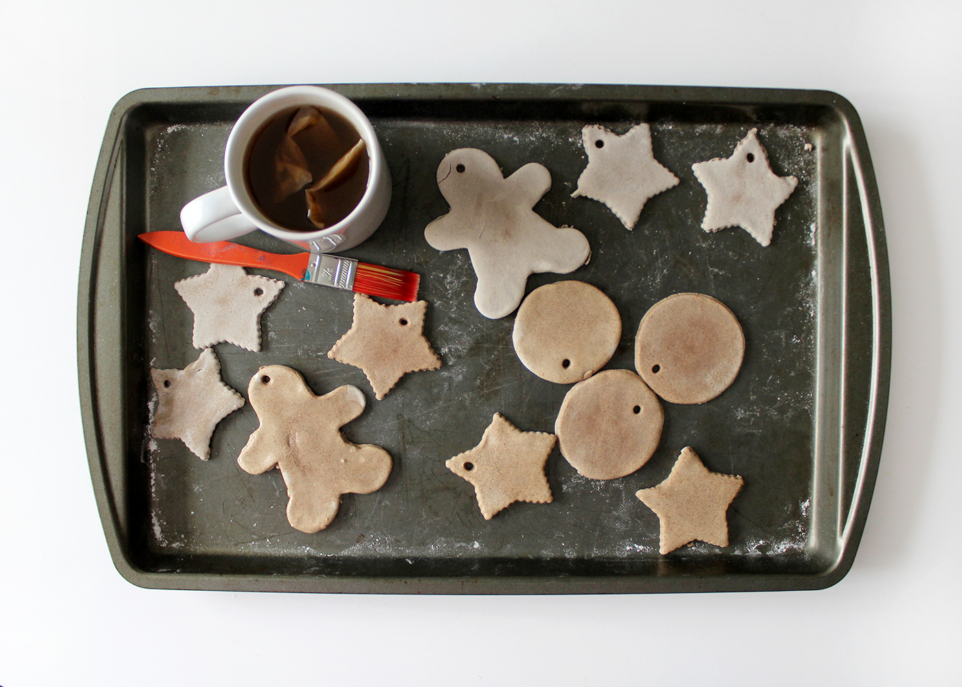 tea_covered | Tag and Tibby Paint tea onto salt dough ornaments