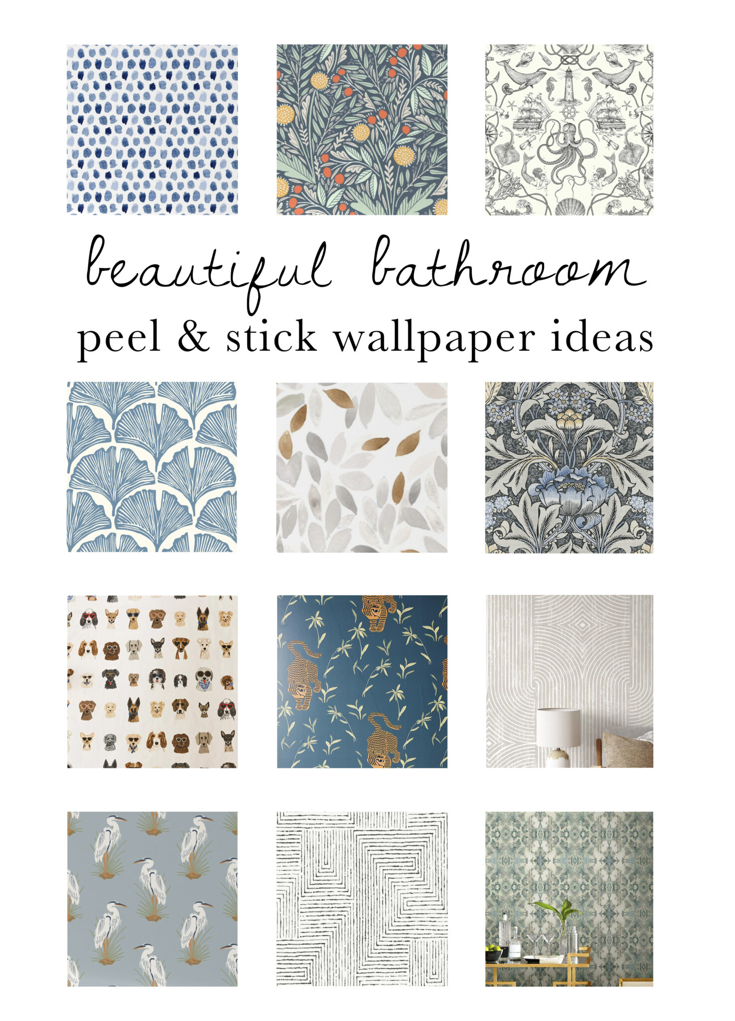 Beautiful Small Bathroom Wallpaper Ideas