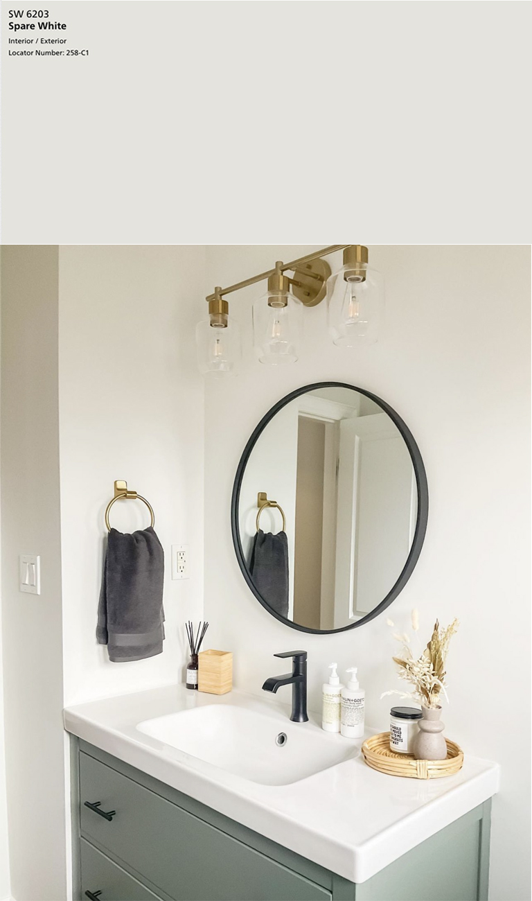 swsparewhitebathroom | Tag and Tibby Spare white in a bathroom image credit celine. Jenn (ig)
